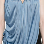 Top senza spalline drappeggiato in blu Giuseppe di morabito - donna 