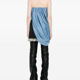 Top senza spalline drappeggiato in blu Giuseppe di morabito - donna 