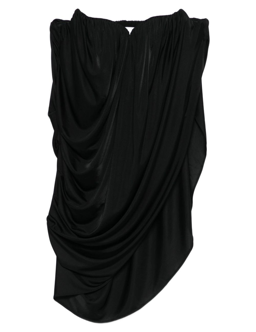 Top senza spalline drappeggiato in nero Giuseppe di morabito - donna 