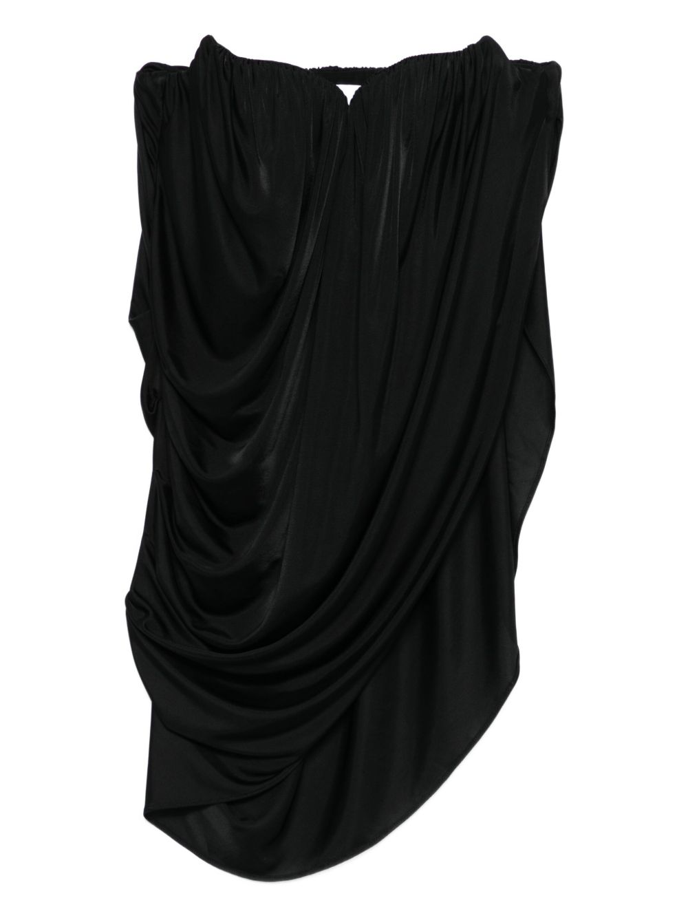 Top senza spalline drappeggiato in nero Giuseppe di morabito - donna 