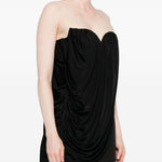 Top senza spalline drappeggiato in nero Giuseppe di morabito - donna 