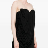 Top senza spalline drappeggiato in nero Giuseppe di morabito - donna 