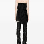 Top senza spalline drappeggiato in nero Giuseppe di morabito - donna 
