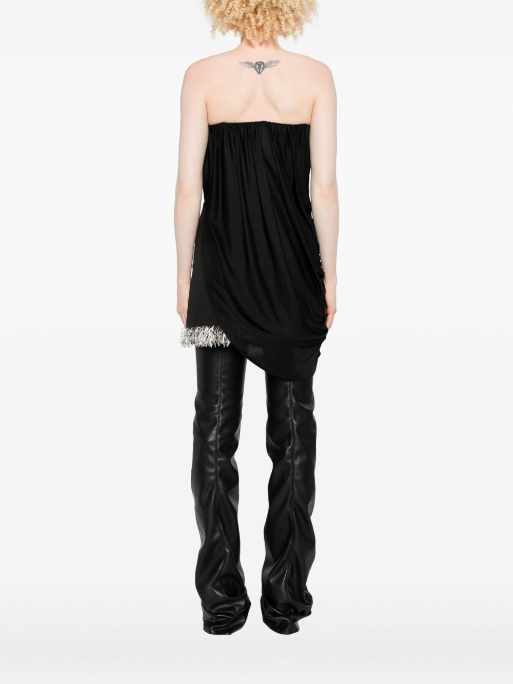 Top senza spalline drappeggiato in nero Giuseppe di morabito - donna 
