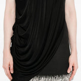 Top senza spalline drappeggiato in nero Giuseppe di morabito - donna 