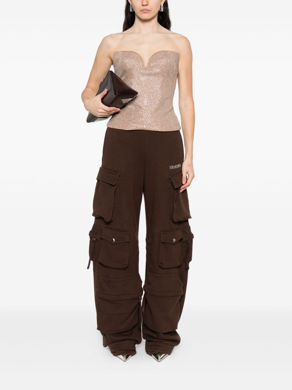 Top senza spalline decorato in beige Giuseppe di morabito - donna 