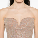 Top senza spalline decorato in beige Giuseppe di morabito - donna 