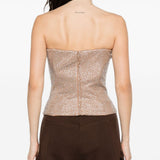Top senza spalline decorato in beige Giuseppe di morabito - donna 