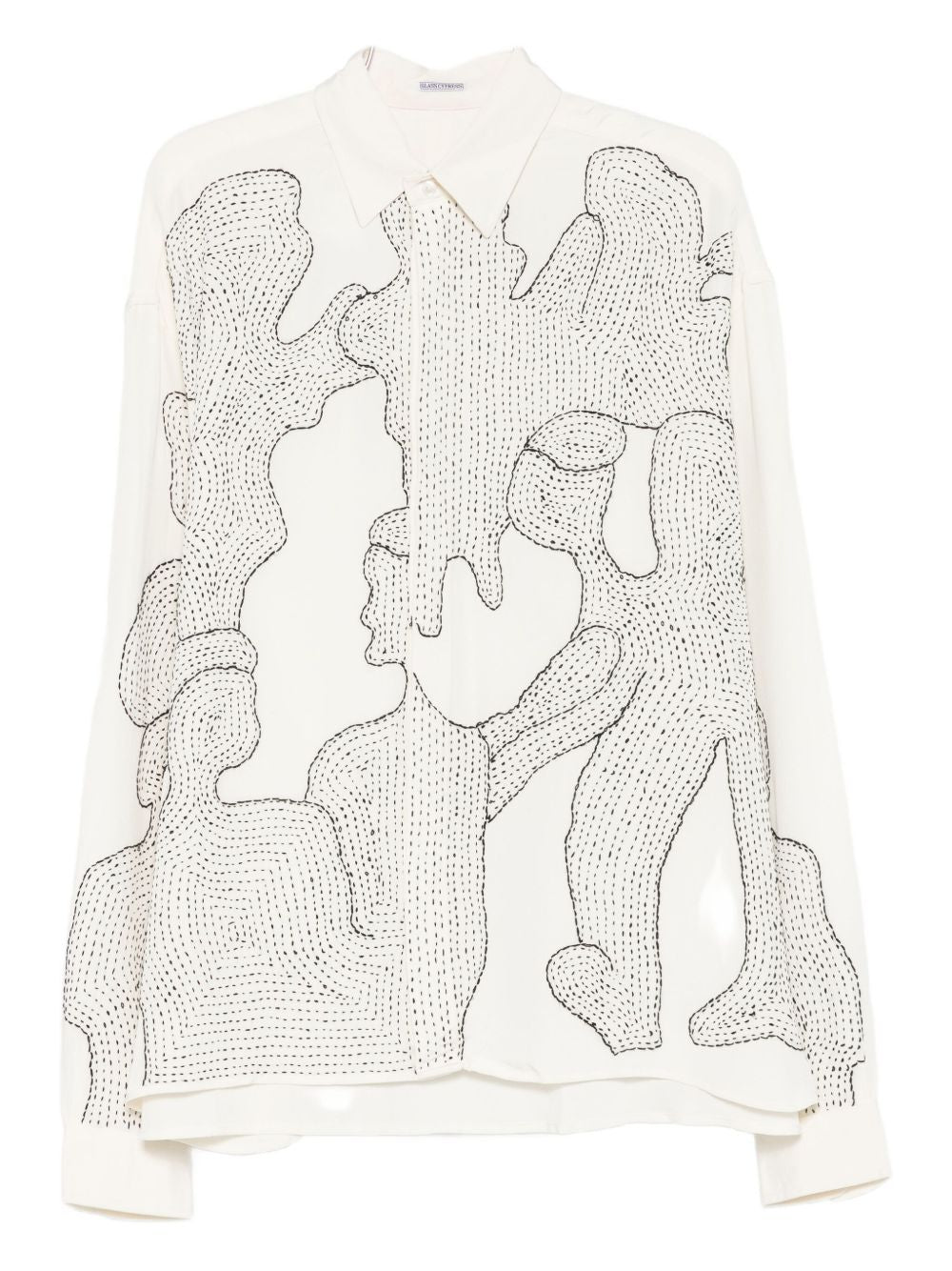 Camicia con stampa grafica in bianco Glass cypress - uomo 