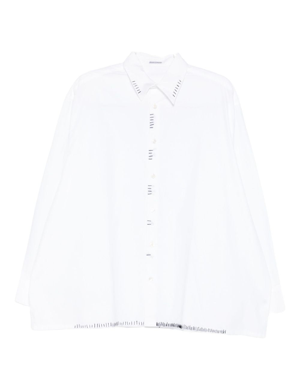 Camicia con cuciture in bianco Glass cypress - uomo 