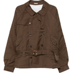 Giacca doppiopetto con cintura in marrone Glass cypress - uomo 