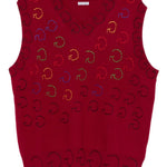 Gilet con ricamo in rosso Glass cypress - uomo 