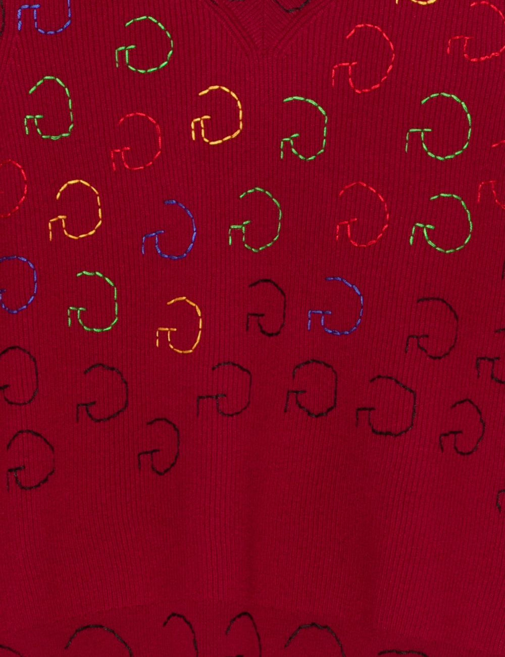 Gilet con ricamo in rosso Glass cypress - uomo 