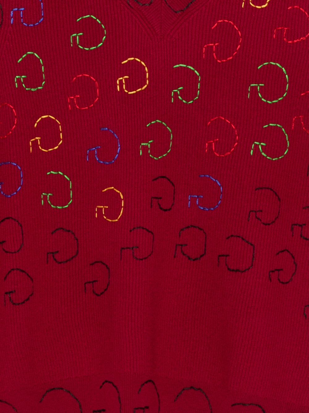 Gilet con ricamo in rosso Glass cypress - uomo 