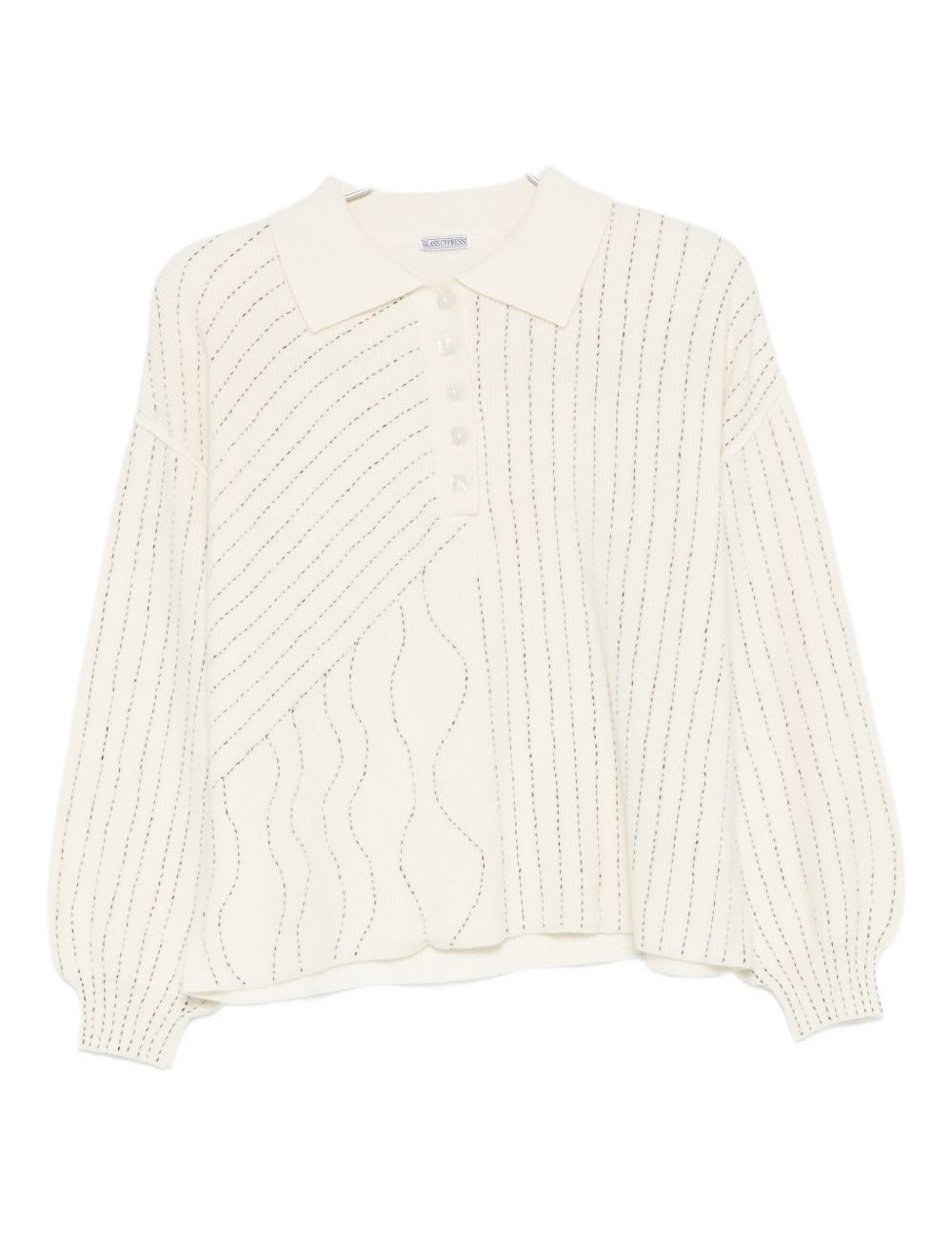 Polo con dettaglio cuciture in bianco Glass cypress - uomo 