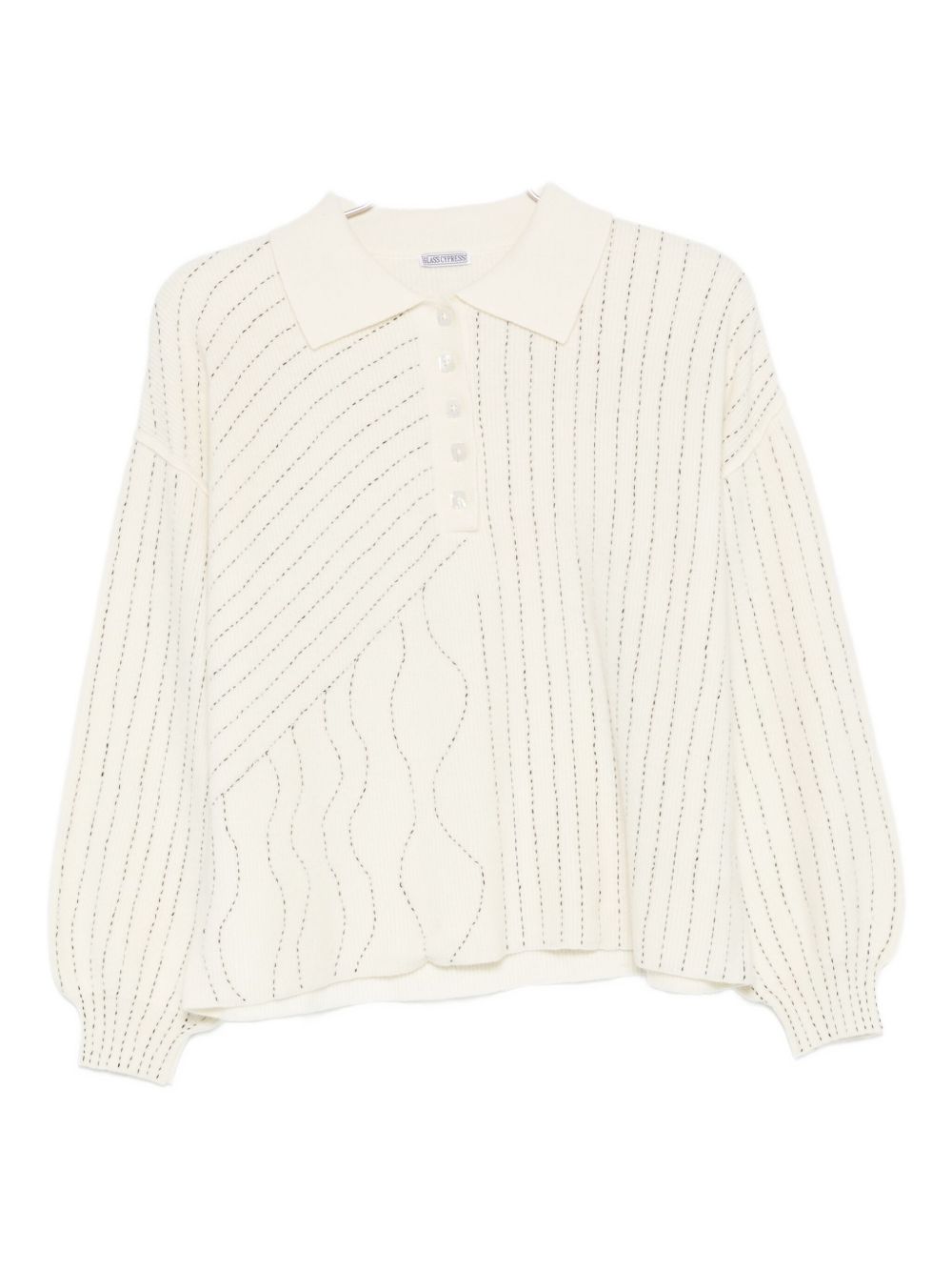 Polo con dettaglio cuciture in bianco Glass cypress - uomo 