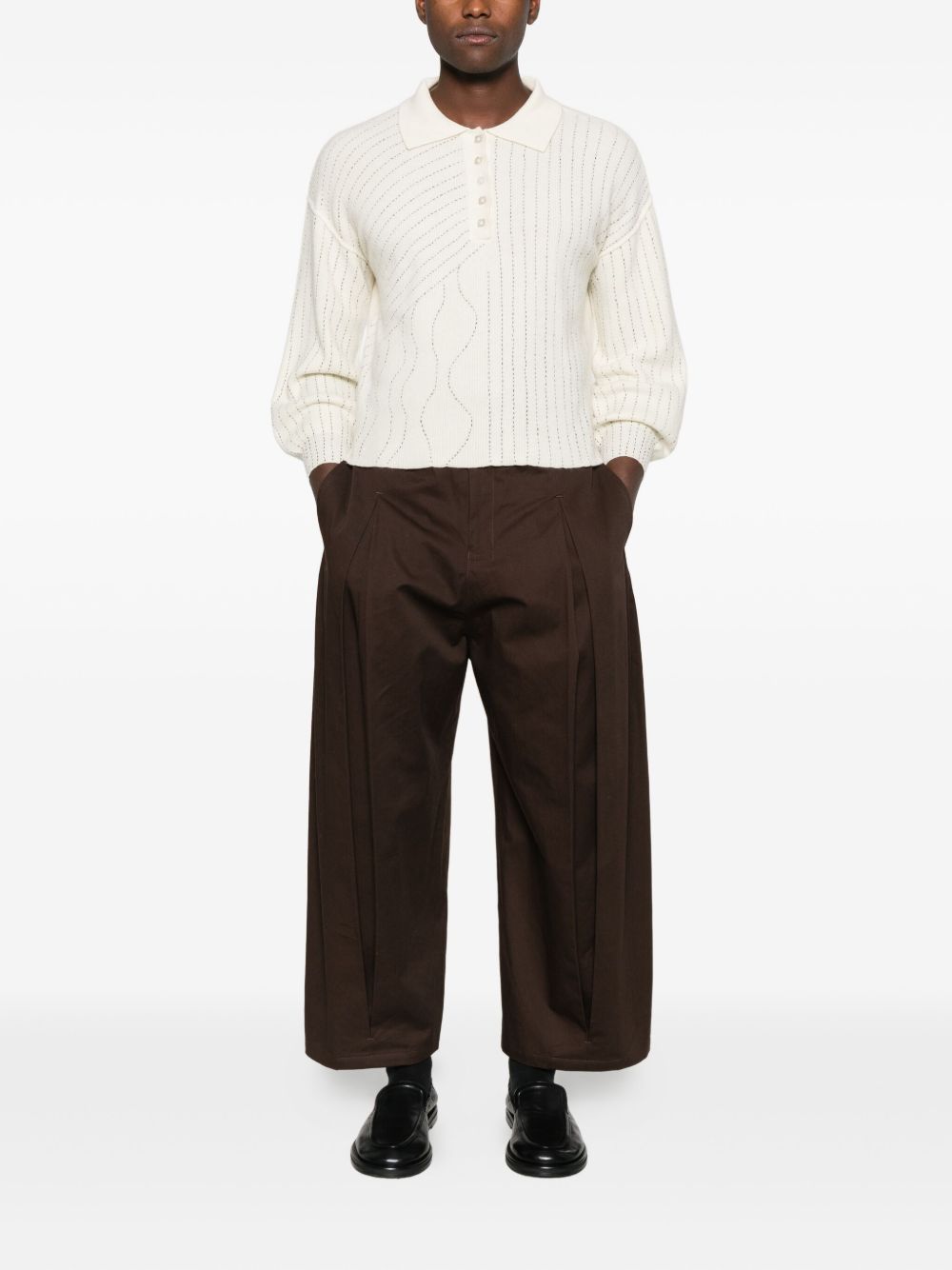 Polo con dettaglio cuciture in bianco Glass cypress - uomo 