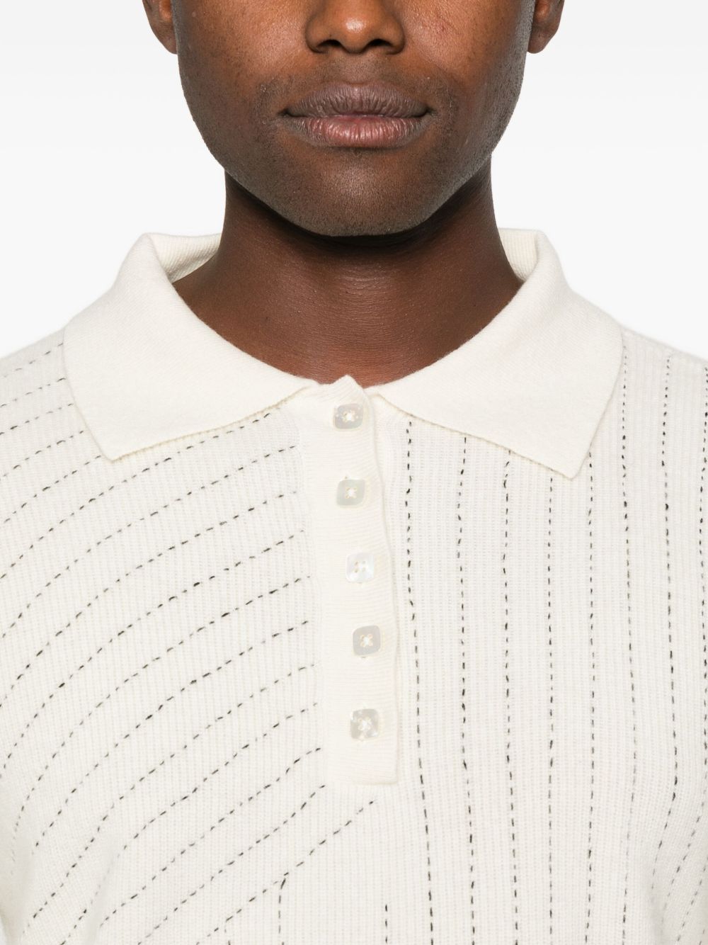 Polo con dettaglio cuciture in bianco Glass cypress - uomo 