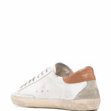 Scarpe superstar in bianco e marrone 