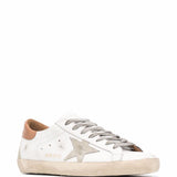 Scarpe superstar in bianco e marrone 