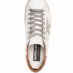 Scarpe superstar in bianco e marrone 