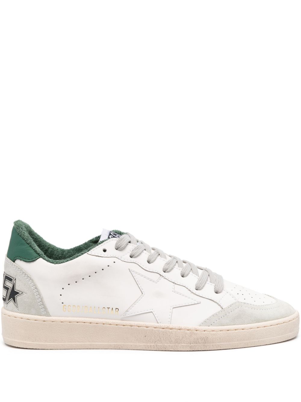 Sneakers ball star in bianco, grigio e verde GOLDEN GOOSE - uomo 