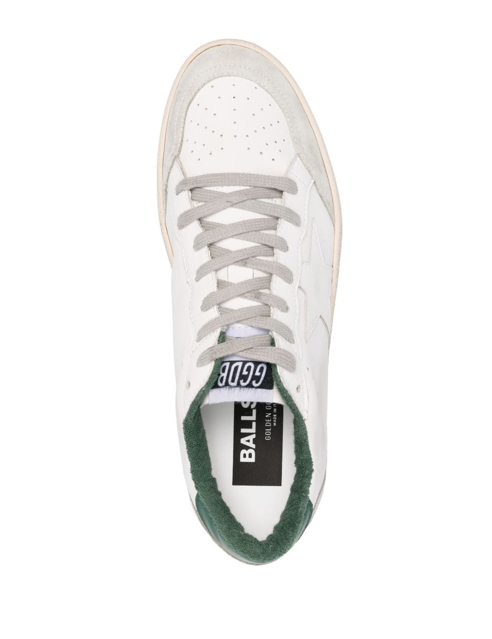 Sneakers ball star in bianco, grigio e verde GOLDEN GOOSE - uomo 