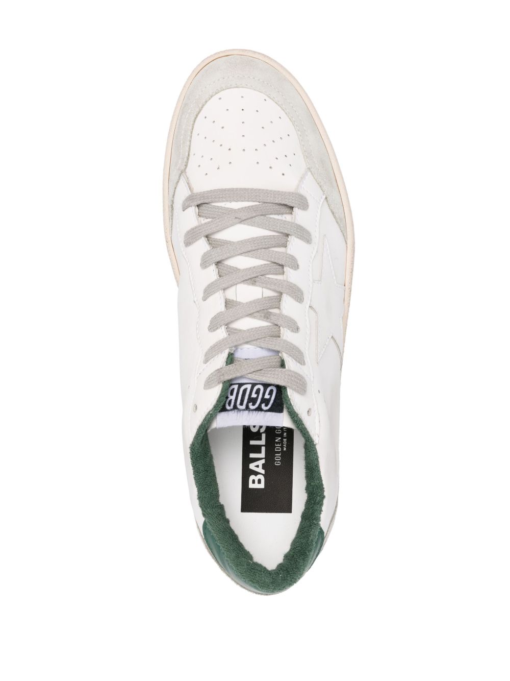 Sneakers ball star in bianco, grigio e verde GOLDEN GOOSE - uomo 