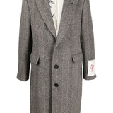 Cappotto monopetto con applicazione in grigio GOLDEN GOOSE - uomo 