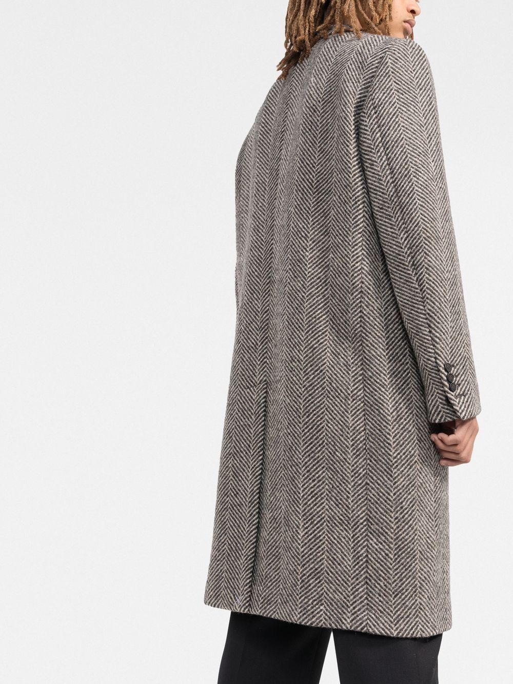 Cappotto monopetto con applicazione in grigio GOLDEN GOOSE - uomo 