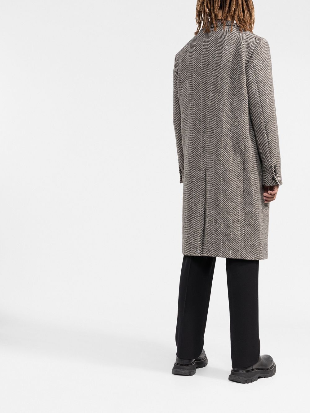 Cappotto monopetto con applicazione in grigio GOLDEN GOOSE - uomo 