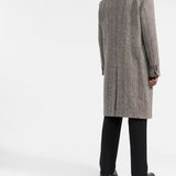 Cappotto monopetto con applicazione in grigio GOLDEN GOOSE - uomo 