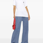 T-shirt con logo One Star in bianco Golden goose - uomo 