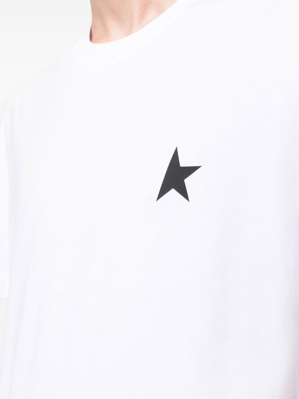 T-shirt con logo One Star in bianco Golden goose - uomo 