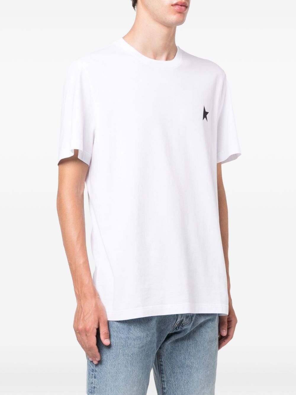 T-shirt con logo One Star in bianco Golden goose - uomo 