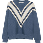 Maglione in lana con scollo a V in blu Golden goose - uomo 