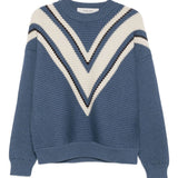 Maglione in lana con scollo a V in blu Golden goose - uomo 