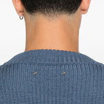 Maglione in lana con scollo a V in blu Golden goose - uomo 
