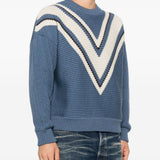 Maglione in lana con scollo a V in blu Golden goose - uomo 