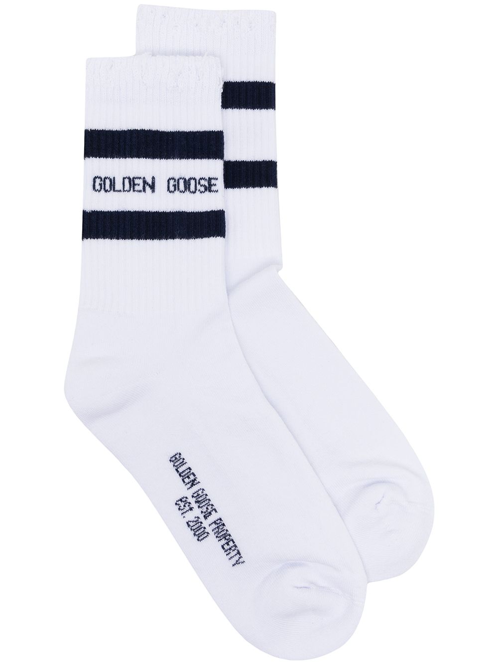 Calzini a coste in bianco Golden goose - unisex 