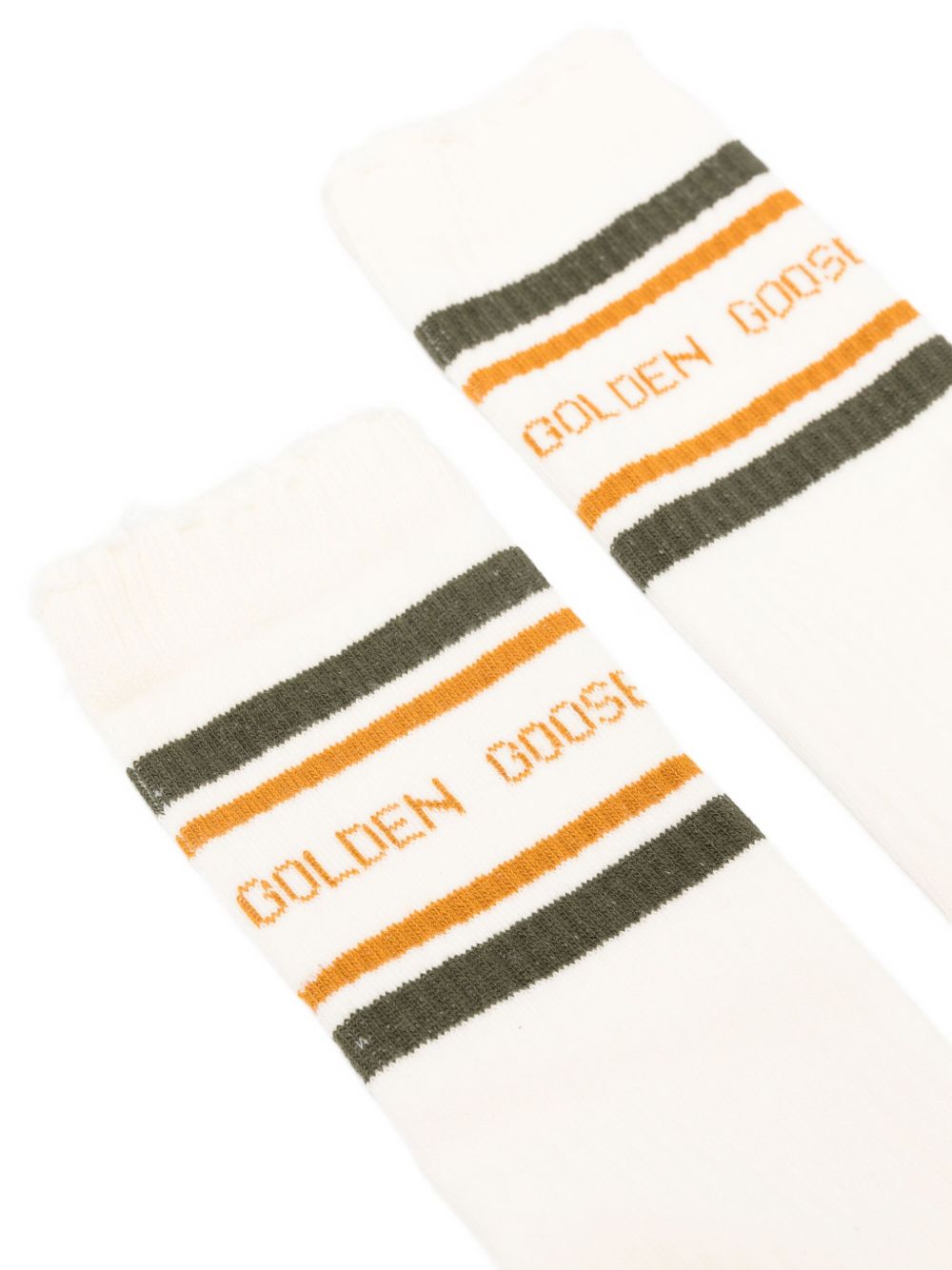 Calzini con dettaglio a righe in bianco Golden goose - unisex 