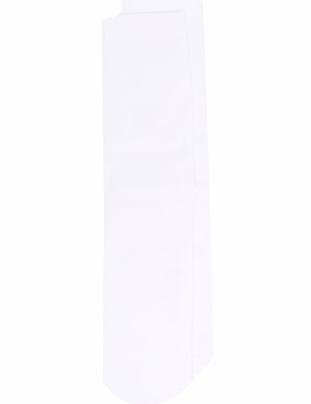 Calzini alla caviglia a costine con stampa logo stella in bianco Golden goose - unisex 