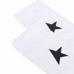 Calzini alla caviglia a costine con stampa logo stella in bianco Golden goose - unisex 