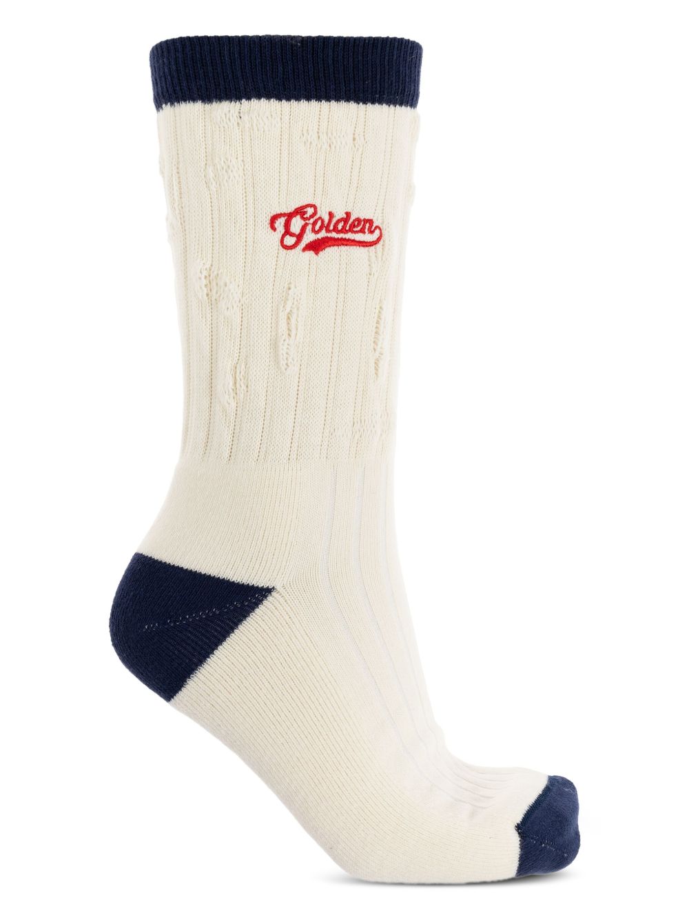 Calzini con logo ricamato in bianco Golden goose - unisex 