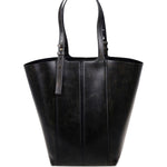 Borsa shopping 24.7 in pelle in nero Golden goose - donna 