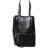 Borsa shopping 24.7 in pelle in nero Golden goose - donna 