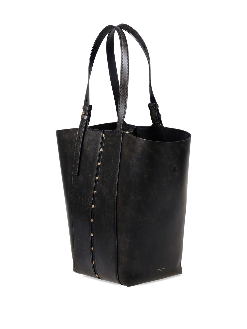 Borsa shopping 24.7 in pelle in nero Golden goose - donna 