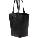 Borsa shopping 24.7 in pelle in nero Golden goose - donna 