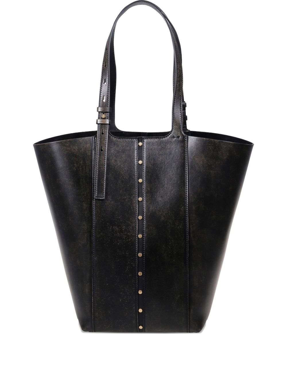 Borsa shopping 24.7 in pelle in nero Golden goose - donna 