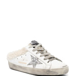 Mules-sneakers Super-Star in bianco, argento e beige - GOLDEN GOOSE donna 